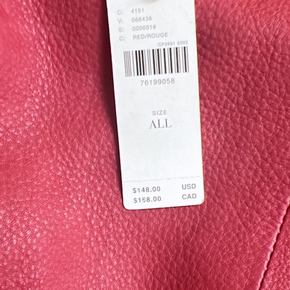 NWT anthropologie Braided leather Red Shoulder Bag - Picture 7 of 9